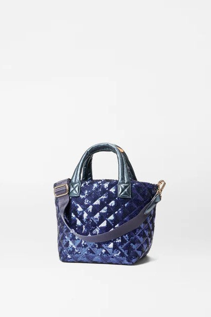 mz wallace sapphire sequin micro metro tote deluxe