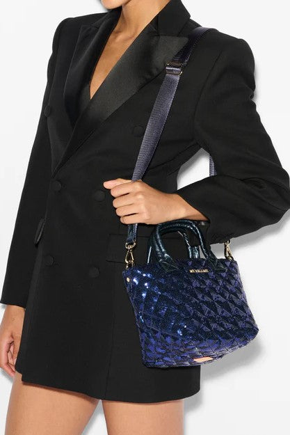 mz wallace sapphire sequin micro metro tote deluxe