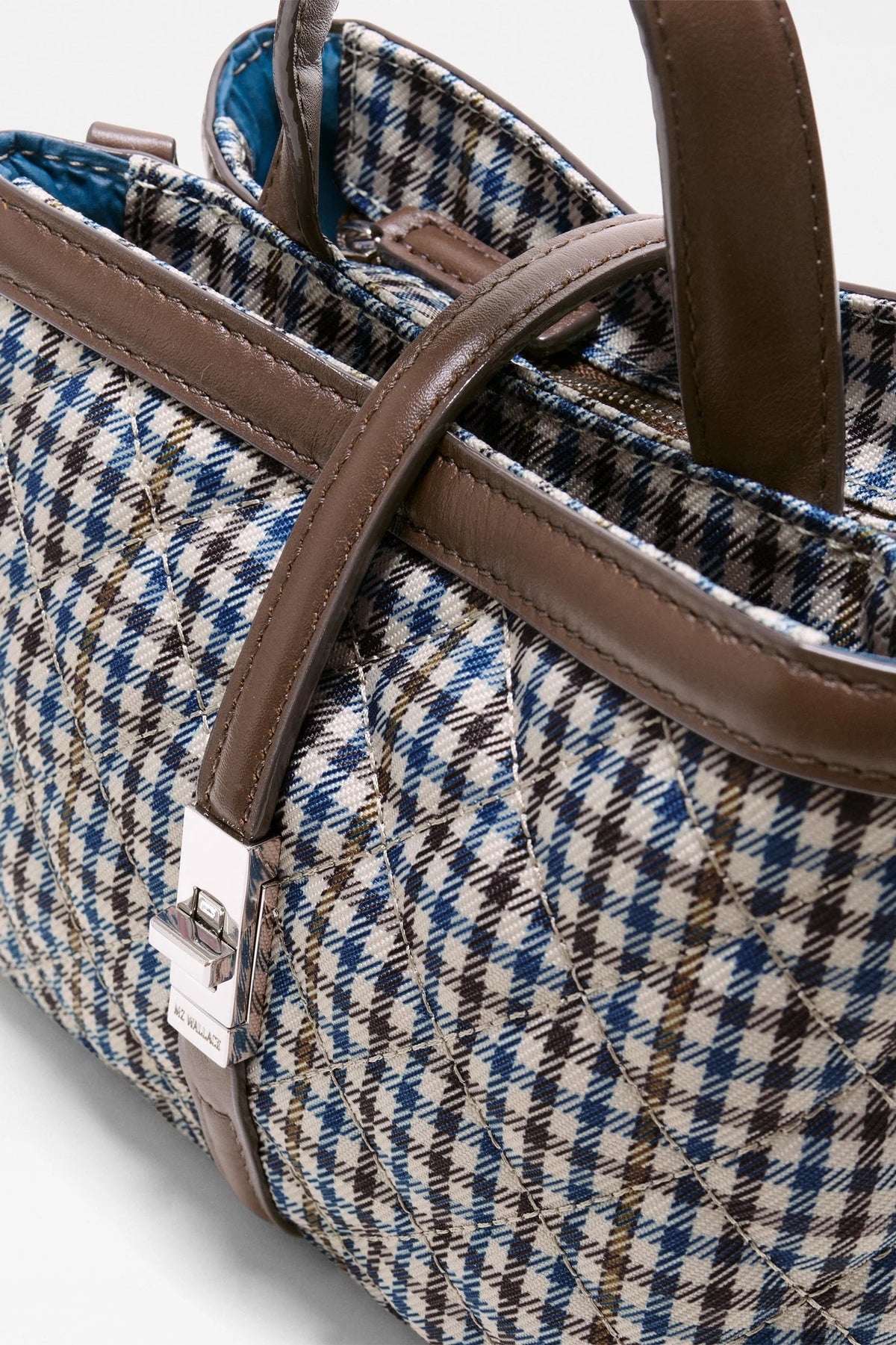mz wallace heritage check mini astor top handle
