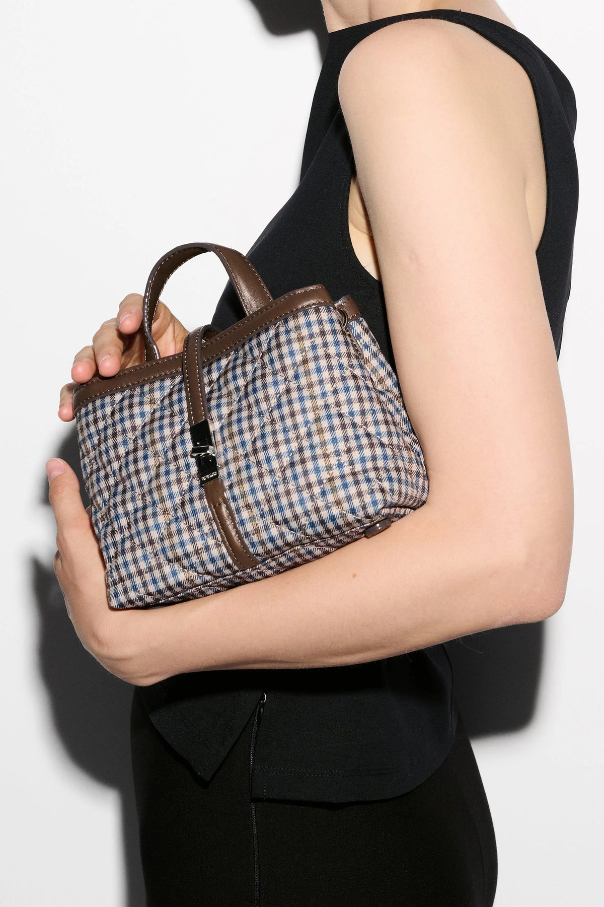 mz wallace heritage check mini astor top handle