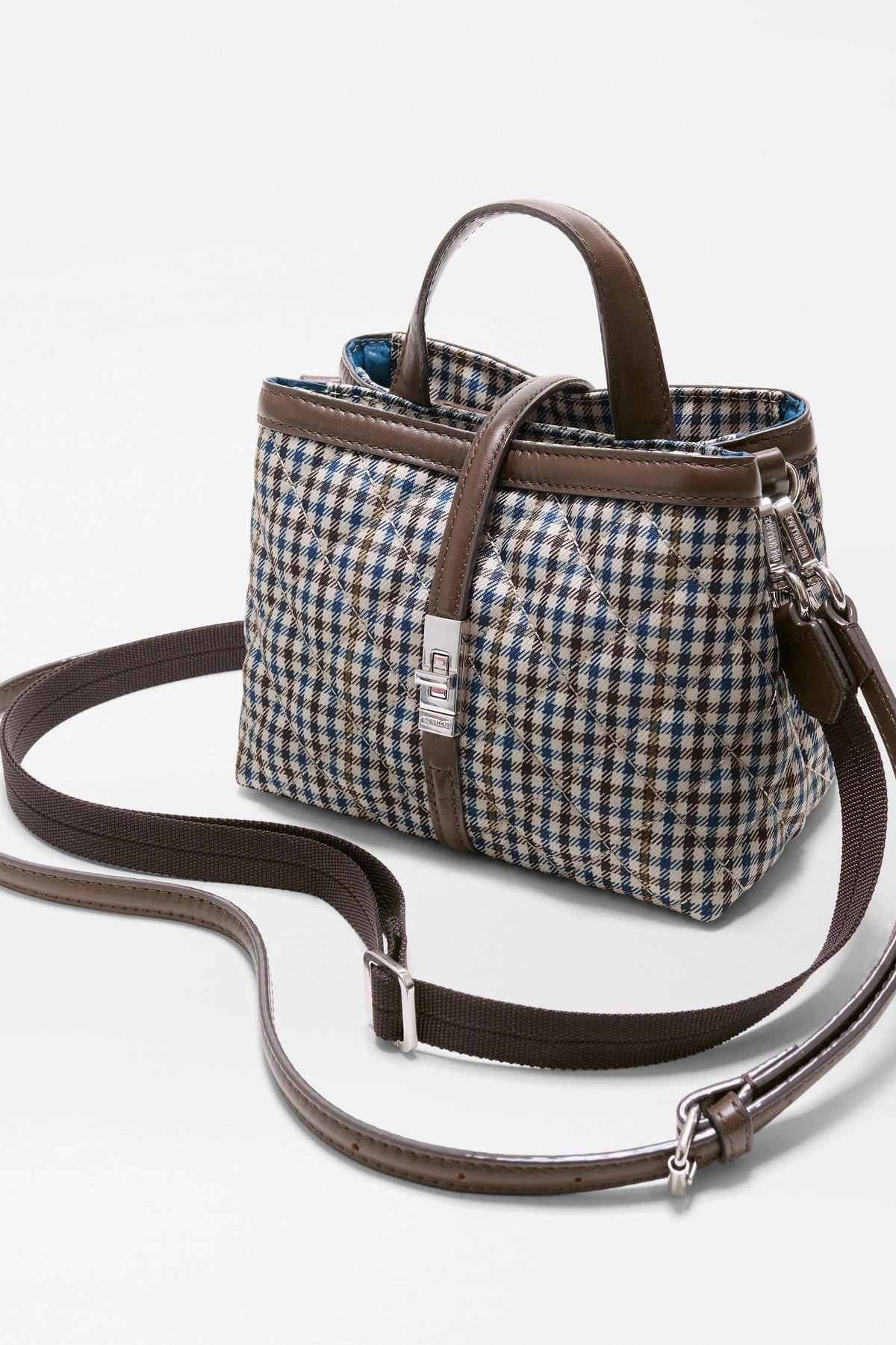 mz wallace heritage check mini astor top handle
