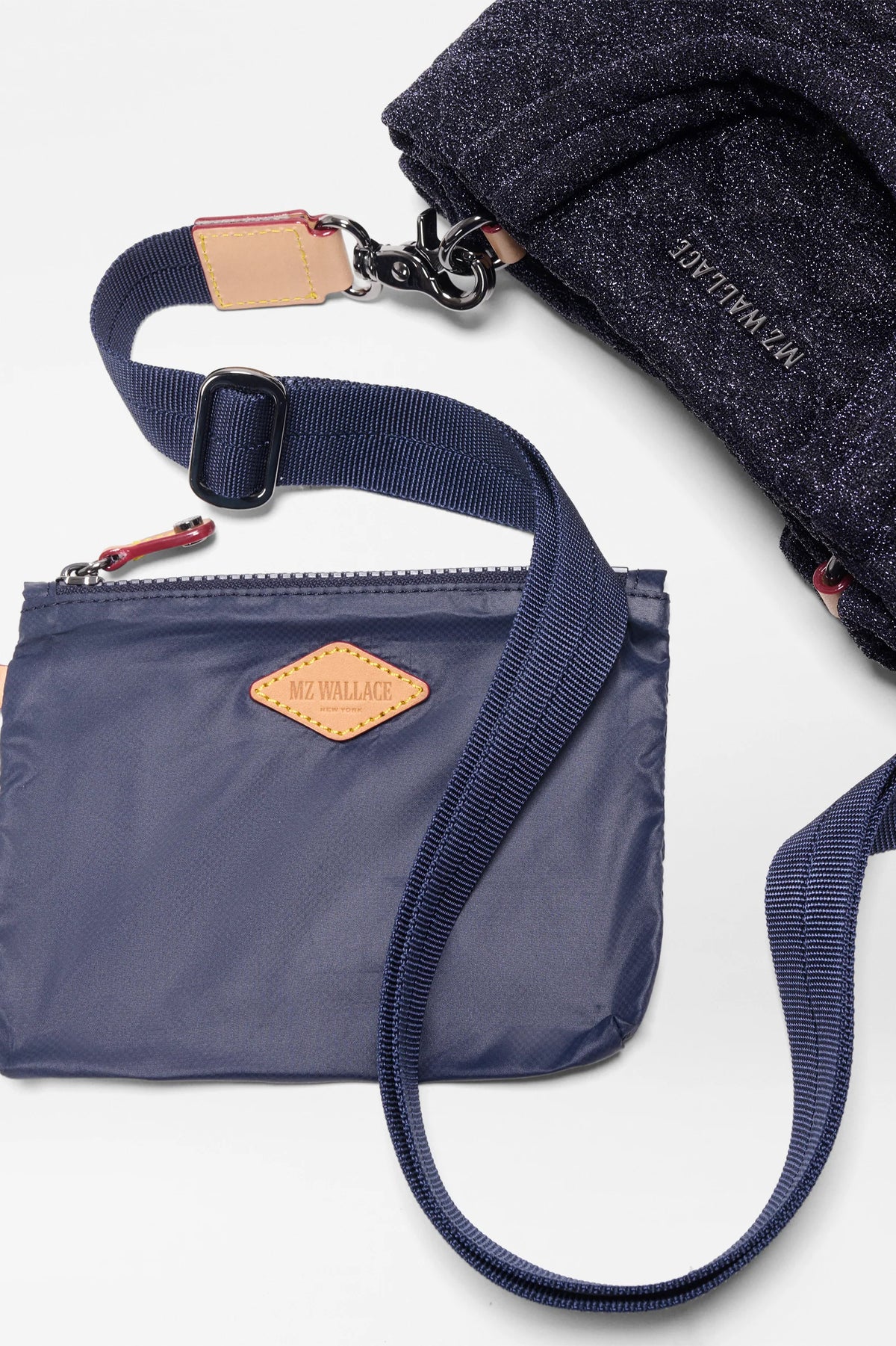 mz wallace midnight shimmer mini metro city tote