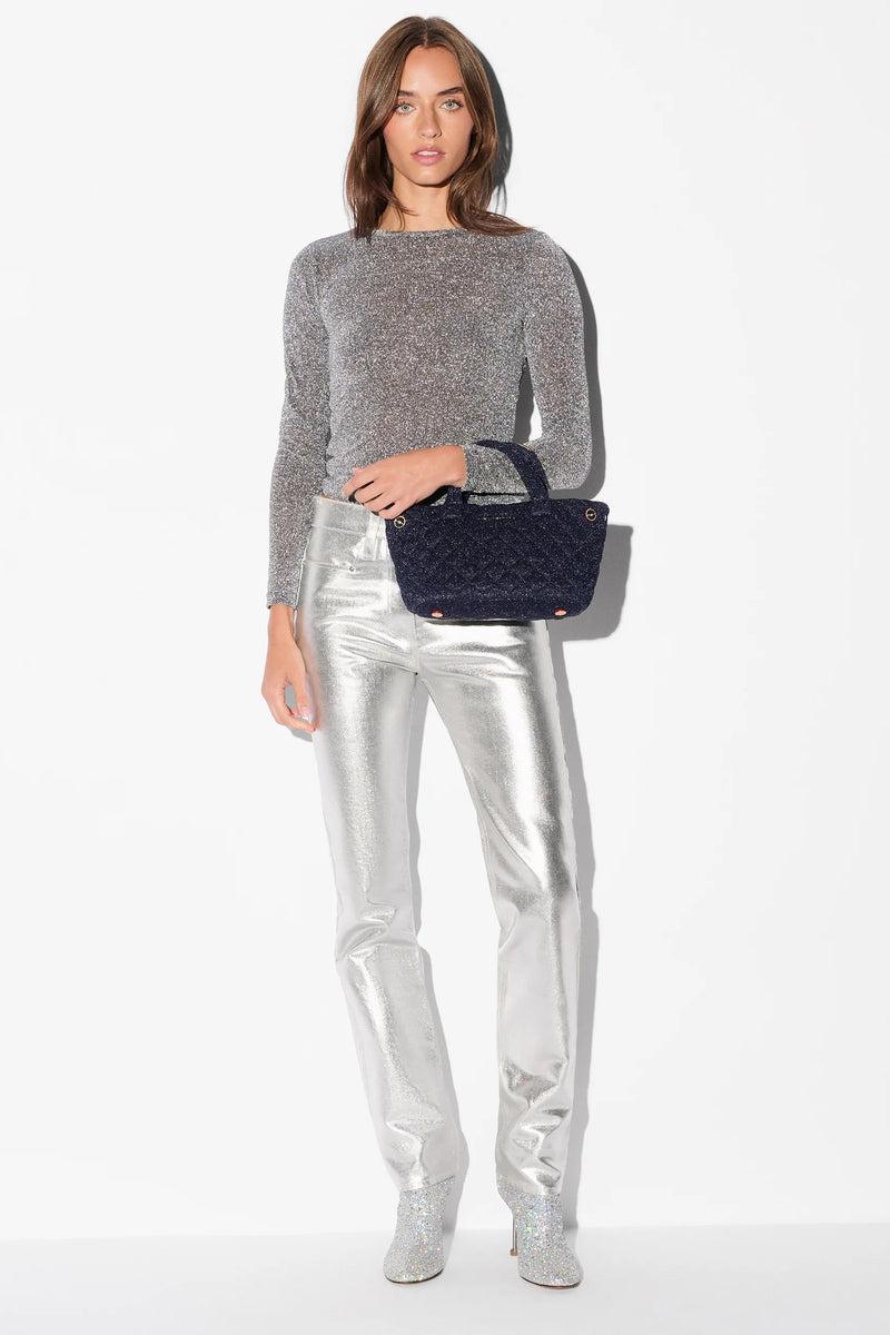 mz wallace midnight shimmer mini metro city tote