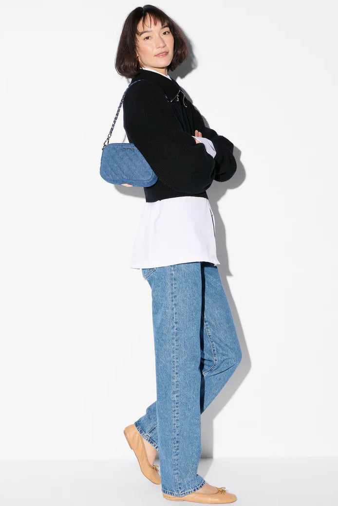 mz wallace true blue denim mini crosby crossbody