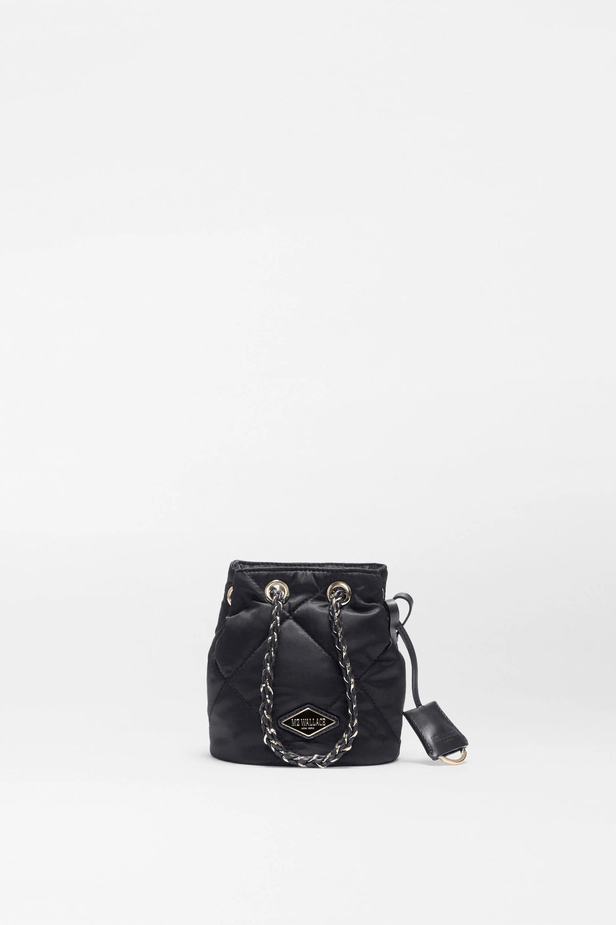 mz wallace black mini frankie bucket bag