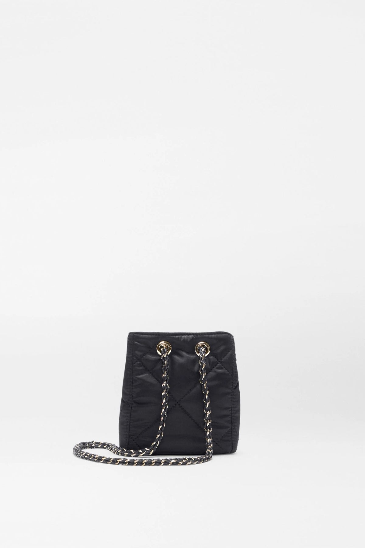mz wallace black mini frankie bucket bag