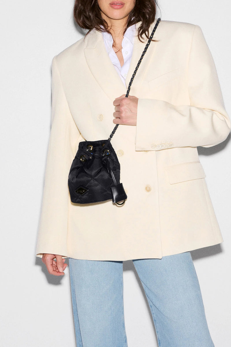 mz wallace black mini frankie bucket bag