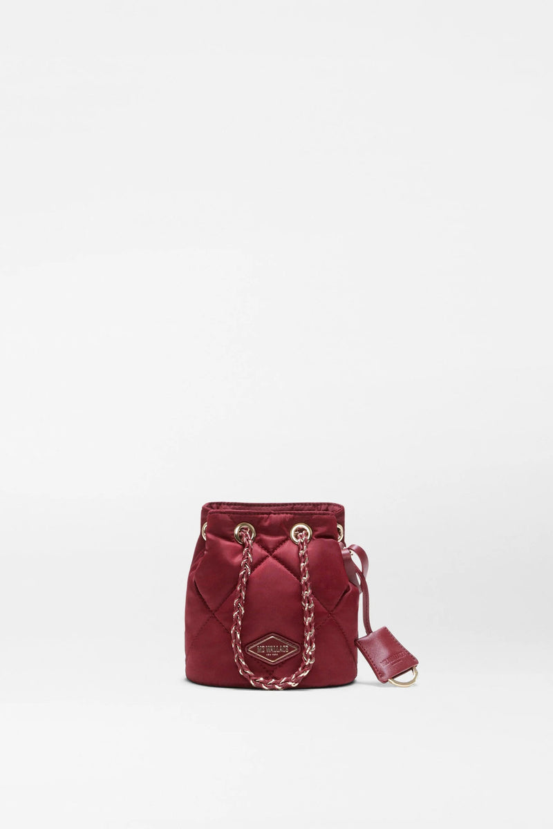 mz wallace claret mini frankie bucket bag