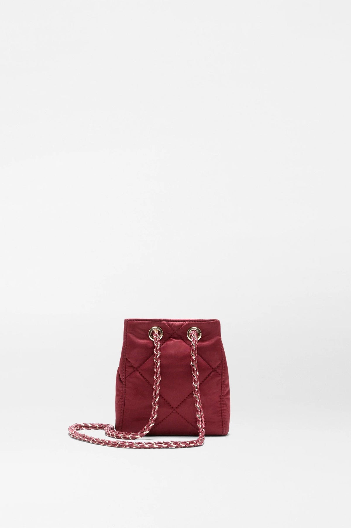 mz wallace claret mini frankie bucket bag
