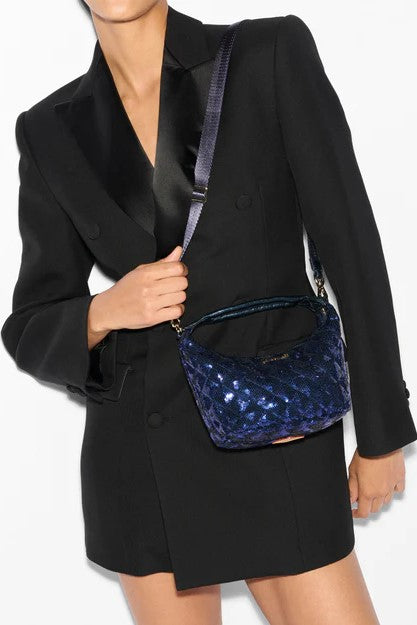 mz wallace sapphire sequin mini hobo