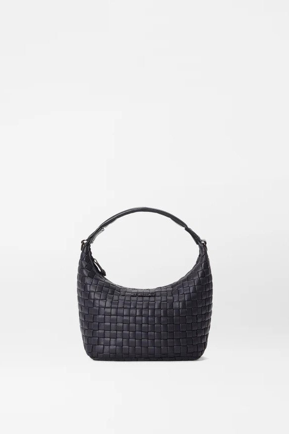 mz wallace black mini woven hobo