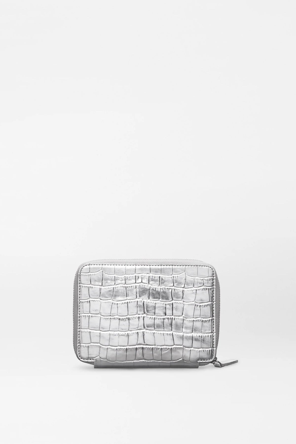 mz wallace silver croc passport organizer