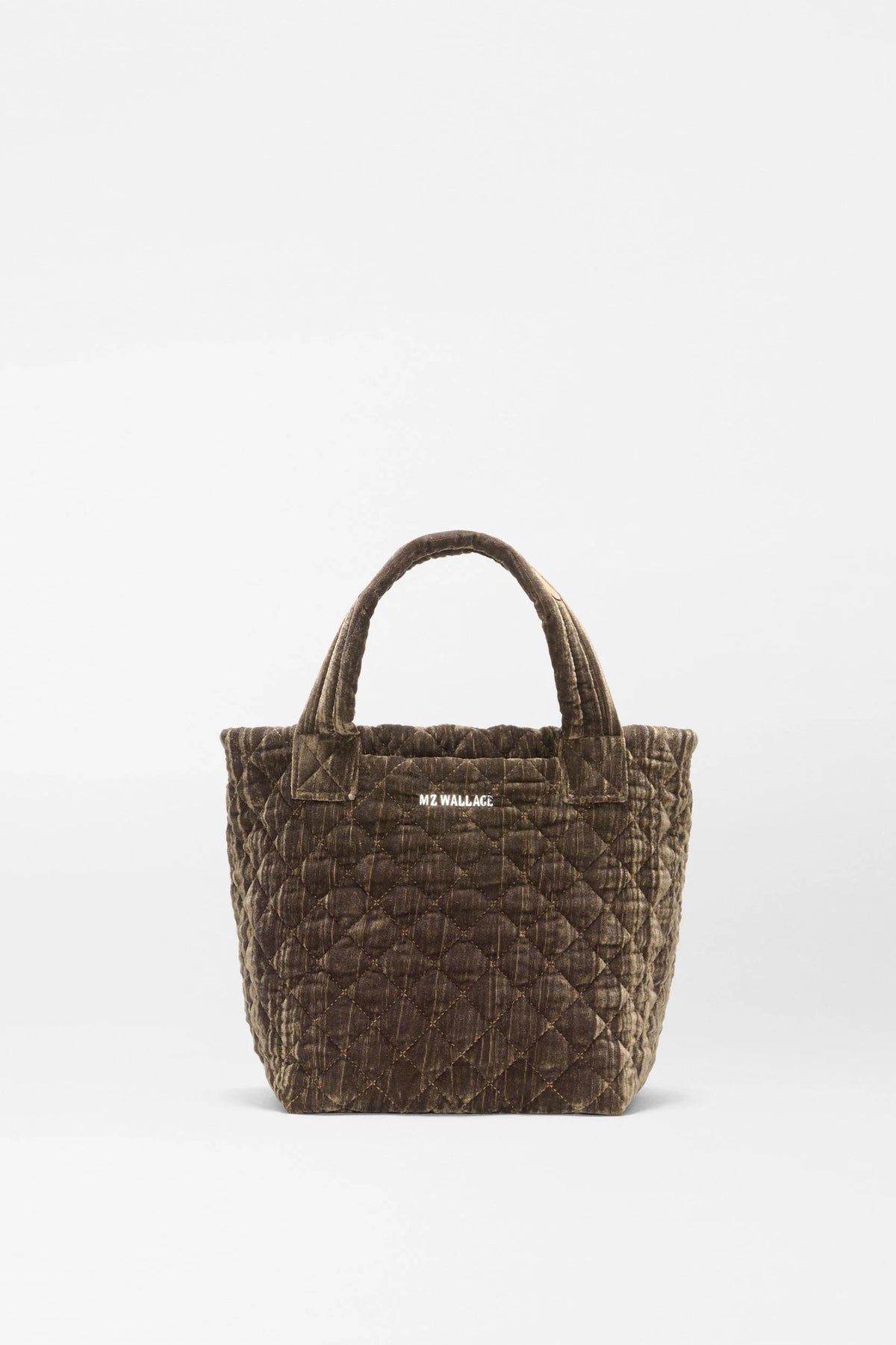 mz wallace pecan brown velvet mini metro tote deluxe
