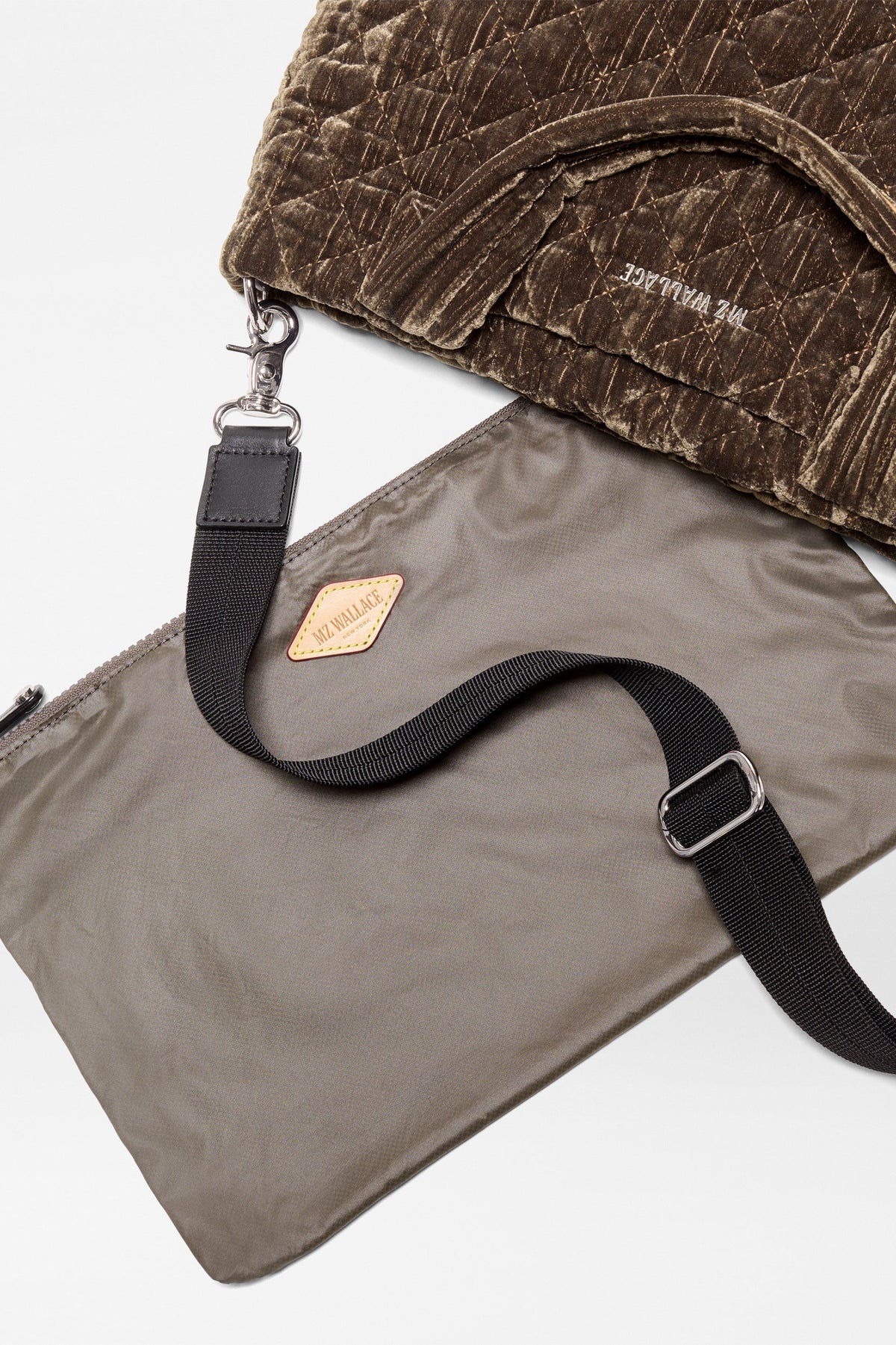 mz wallace pecan brown velvet mini metro tote deluxe