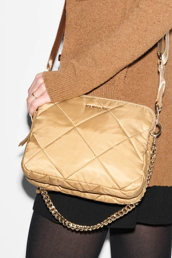 mz wallace camel quilted madison crossbody