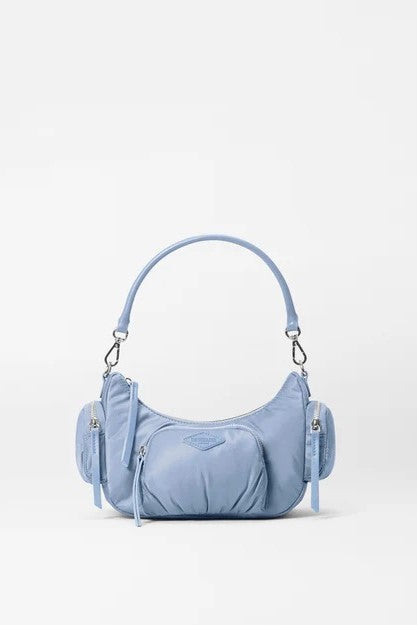 mz wallace stone blue small chelsea shoulder