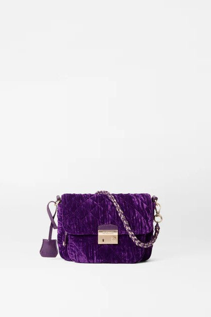 mz wallace velvet amethyst small crosby lock crossbody