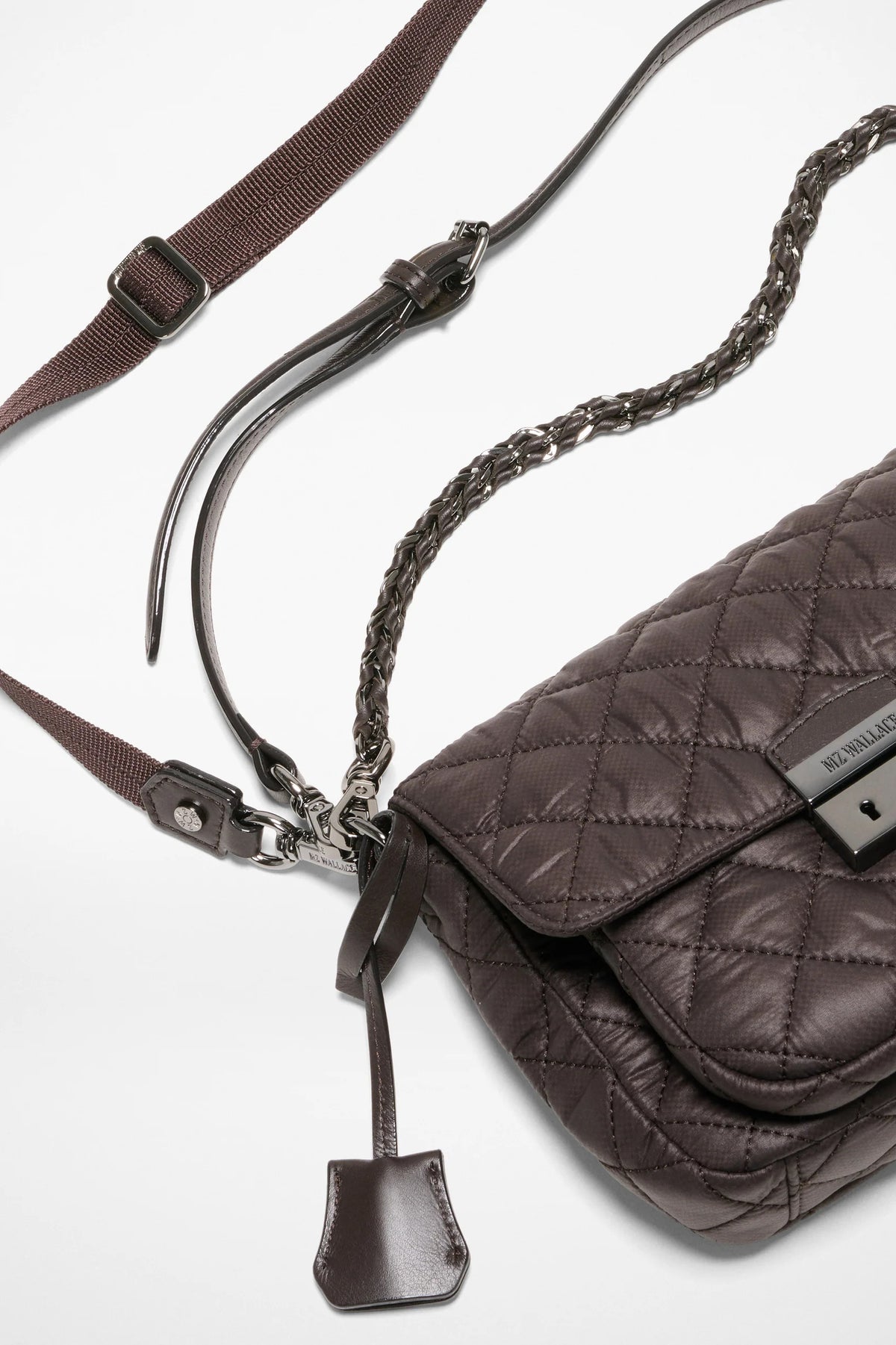 mz wallace espresso small crosby lock crossbody