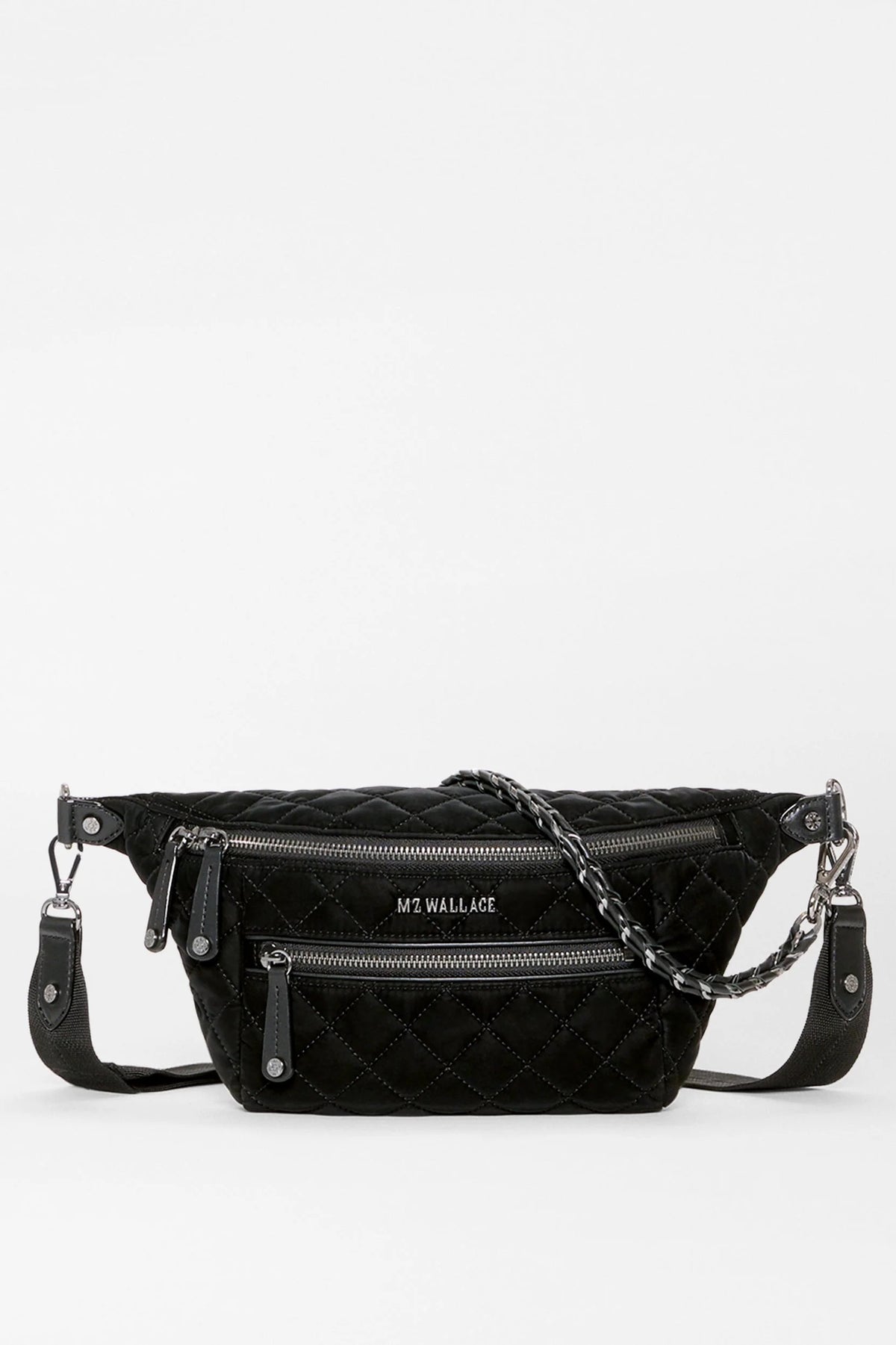 mz wallace black velvet small crosby sling