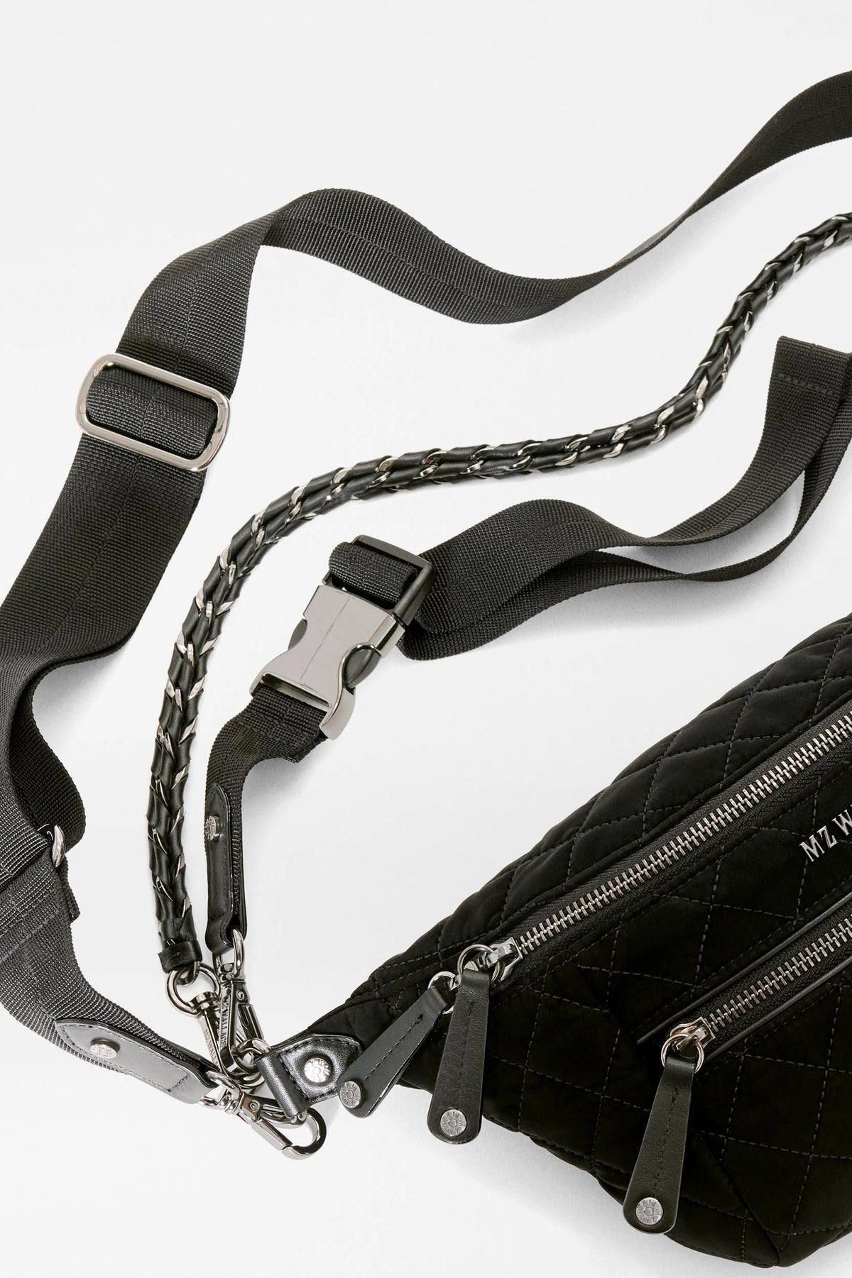 mz wallace black velvet small crosby sling