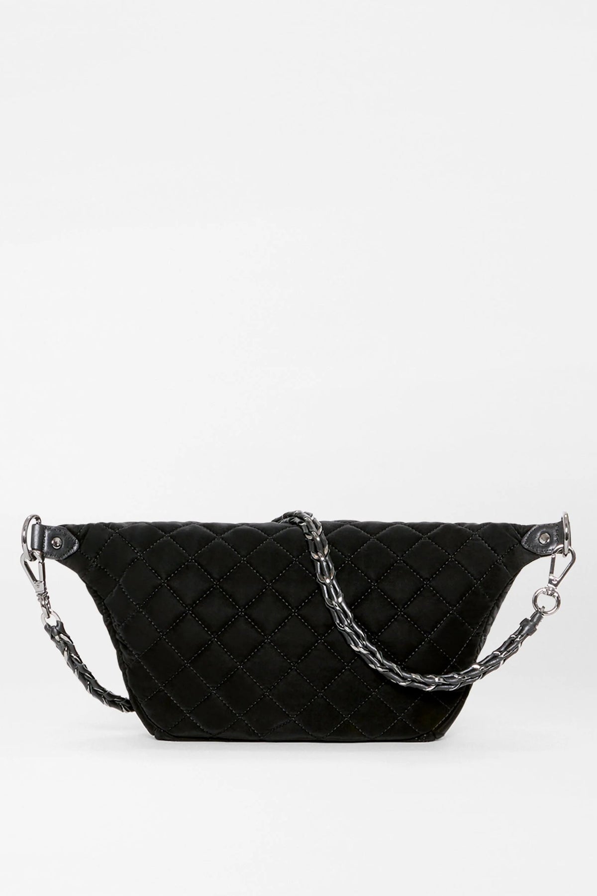 mz wallace black velvet small crosby sling