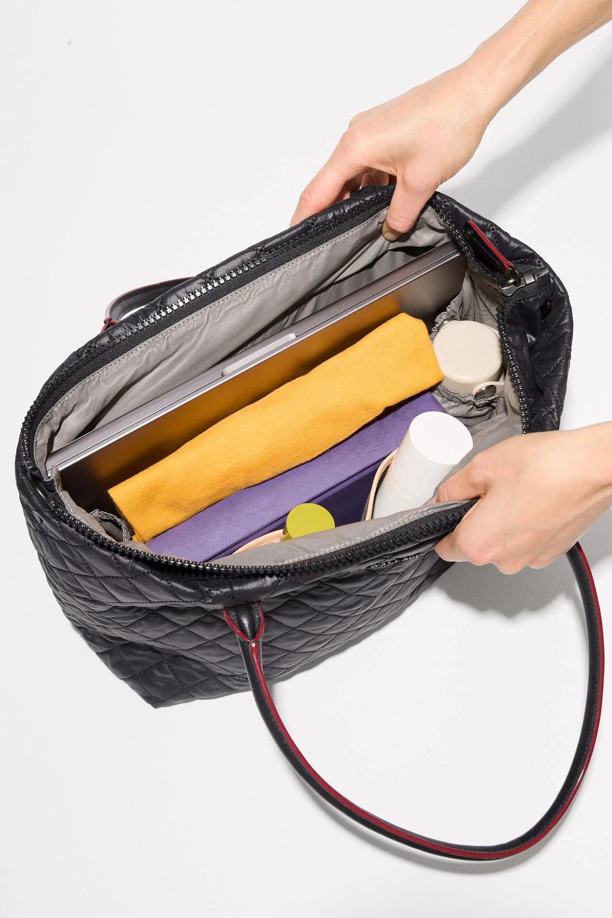 mz wallace black small daily tote