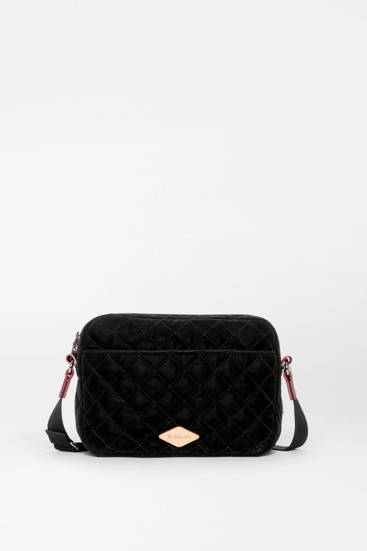 mz wallace black velvet small metro camera crossbody