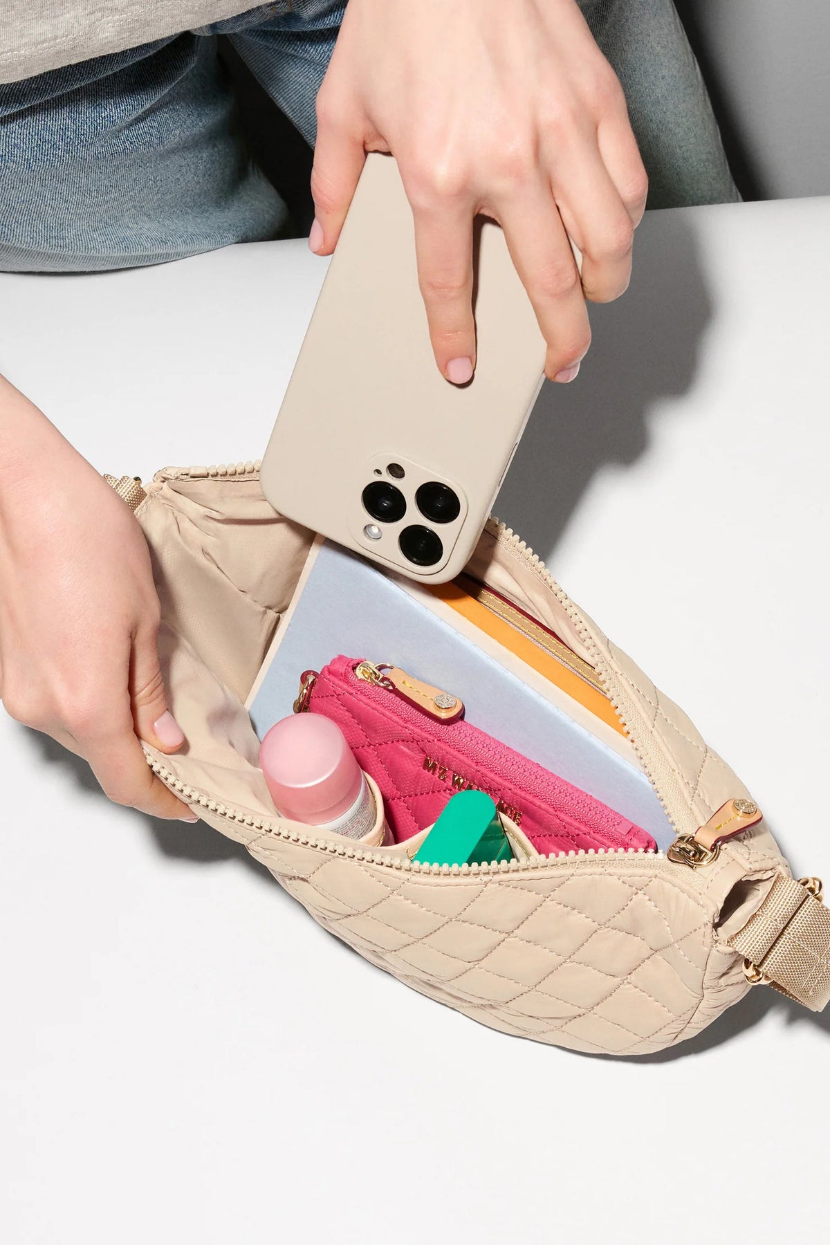 mz wallace buff small metro smile bag