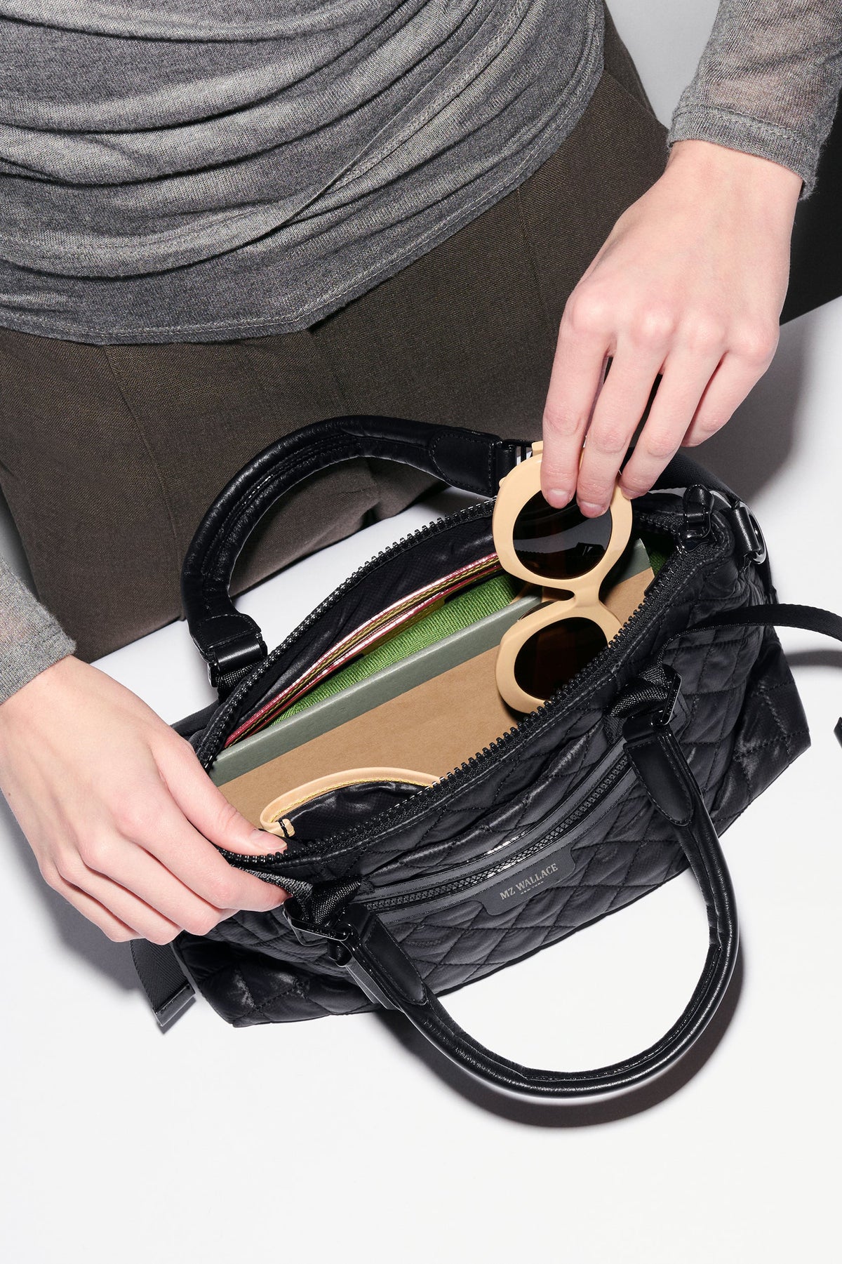 mz wallace black small park satchel