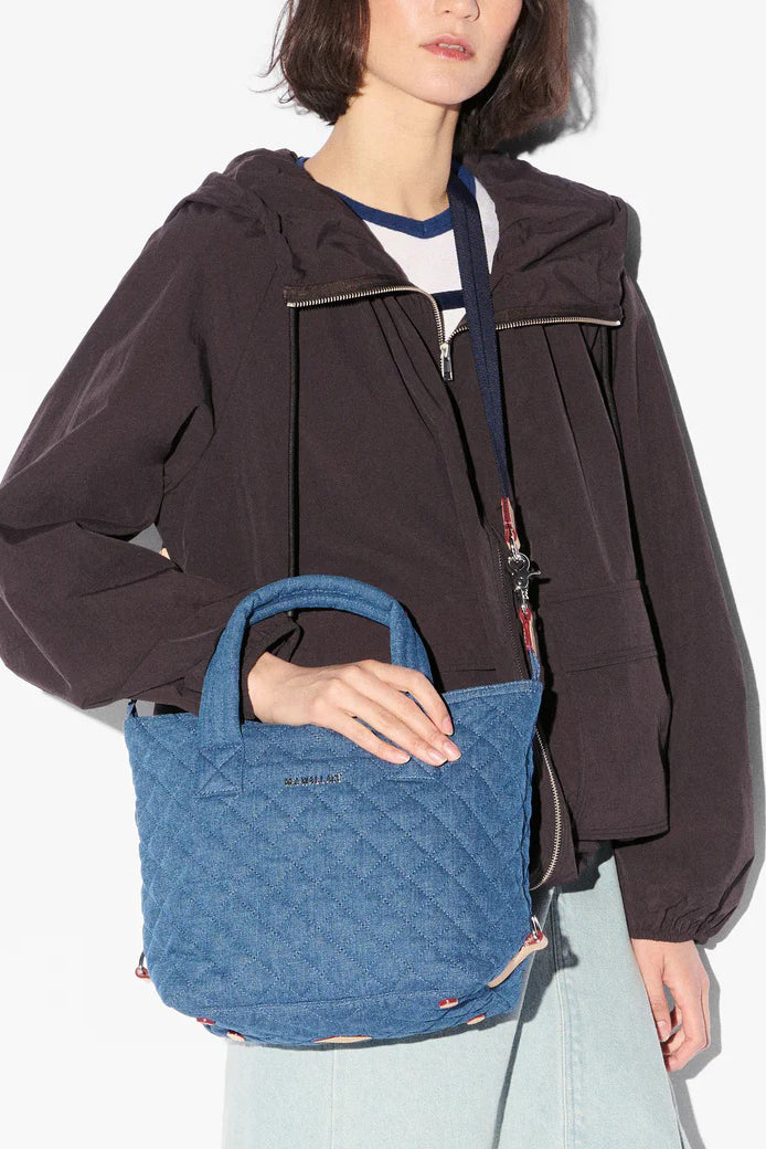 mz wallace true blue denim small sutton deluxe