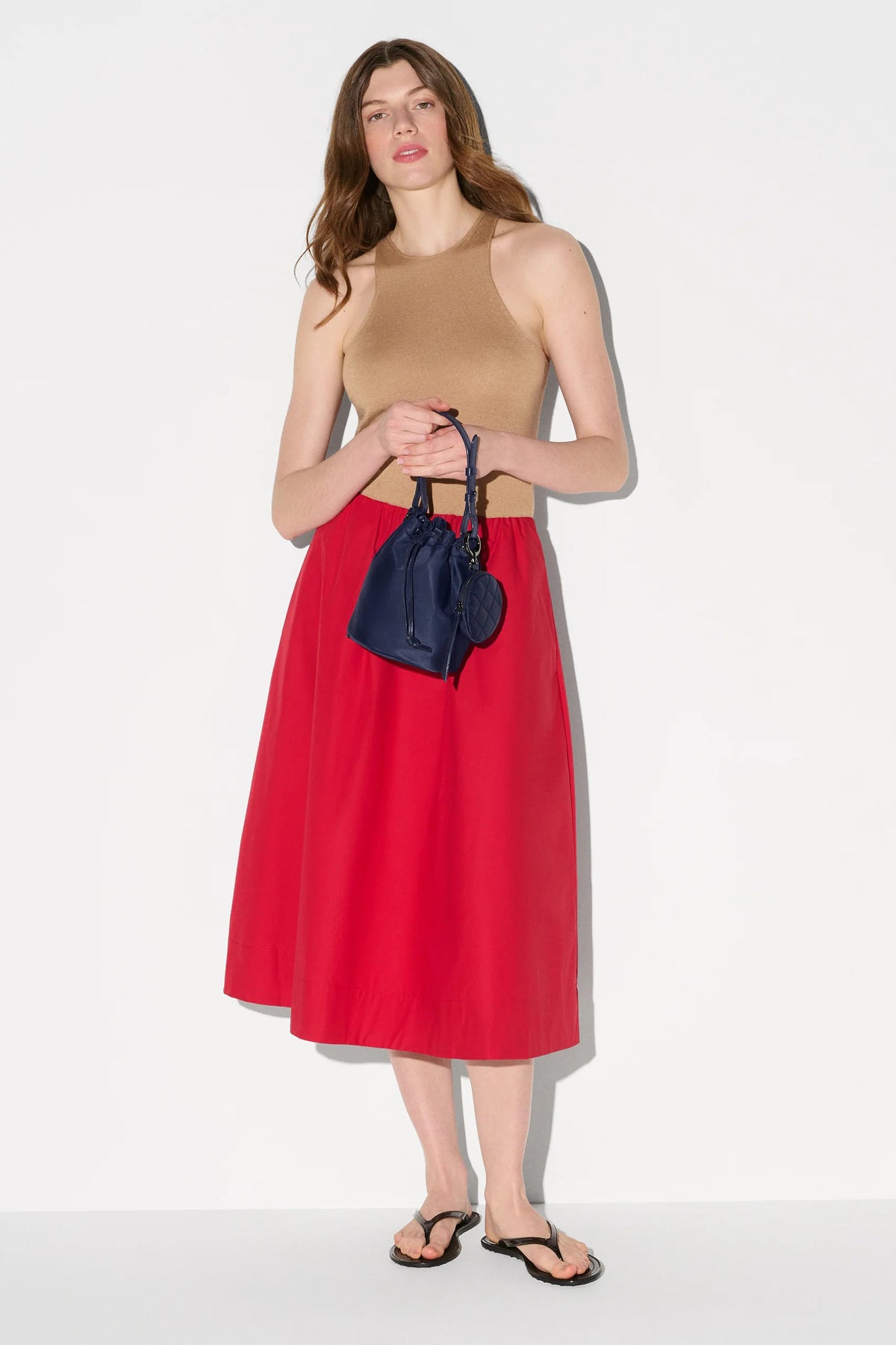 mz wallace navy waverly bucket bag