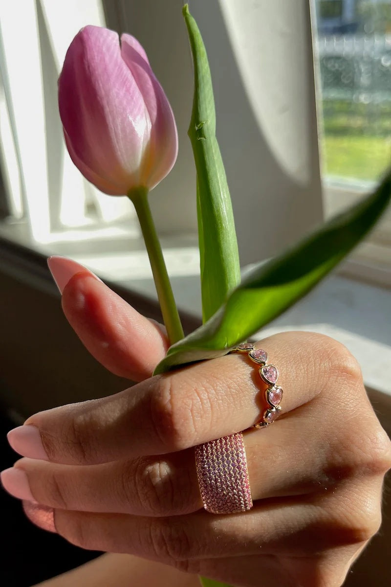 native gem eternal love ring pink