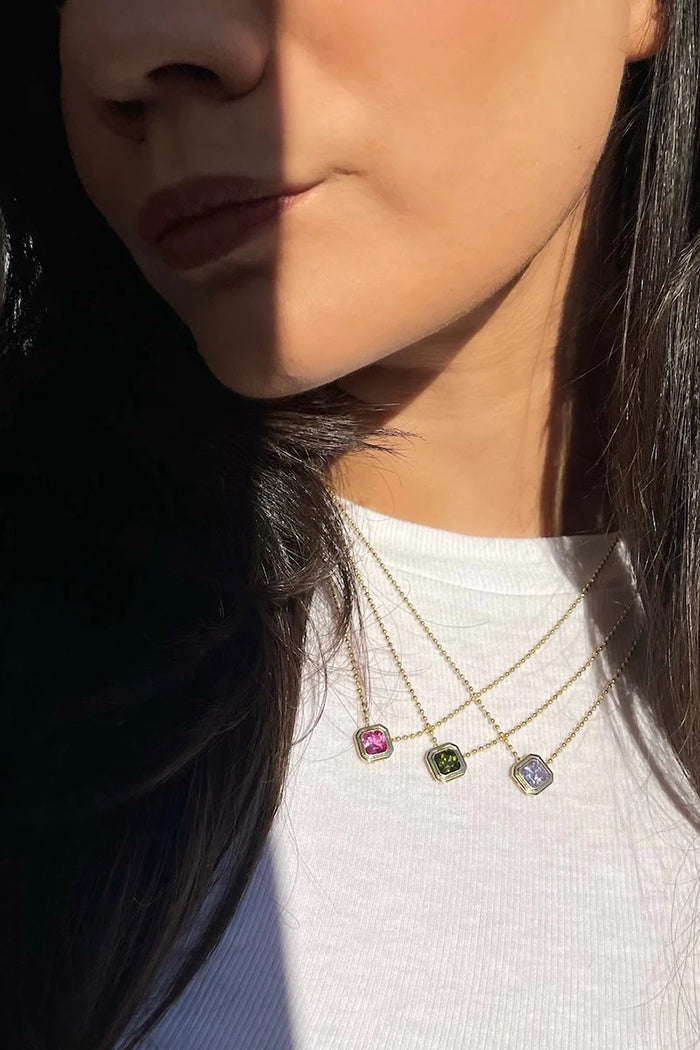 native gem icon necklace