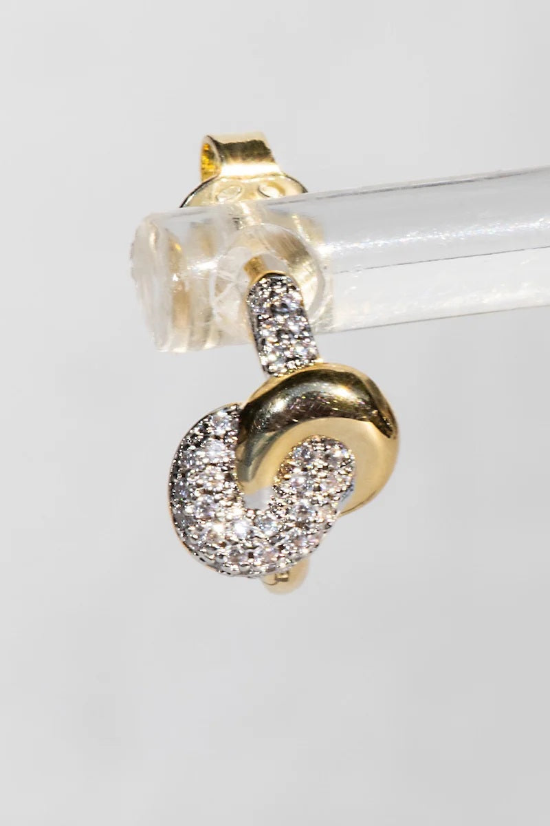 native gem love knot studs duo