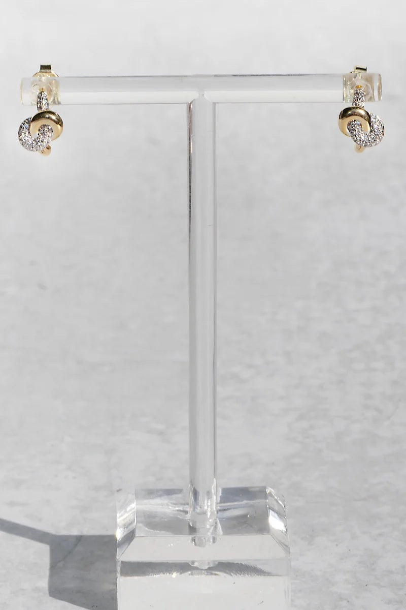 native gem love knot studs duo