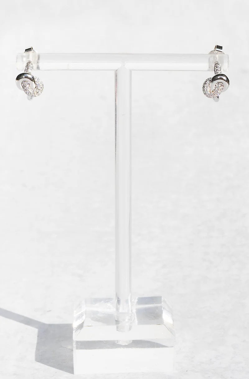 native gem love knot studs sterling silver