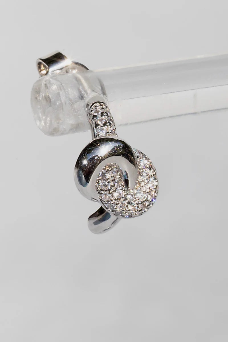 native gem love knot studs sterling silver