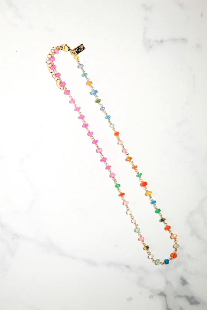 native gem neon punch necklace 