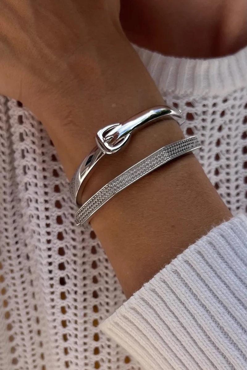 native gem octavia bangle sterling silver