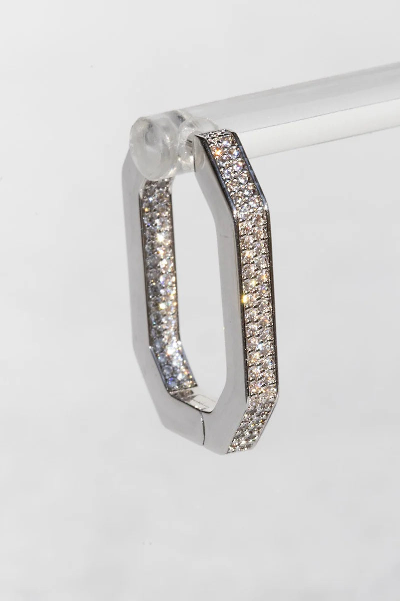 native gem octavia hoops sterling silver