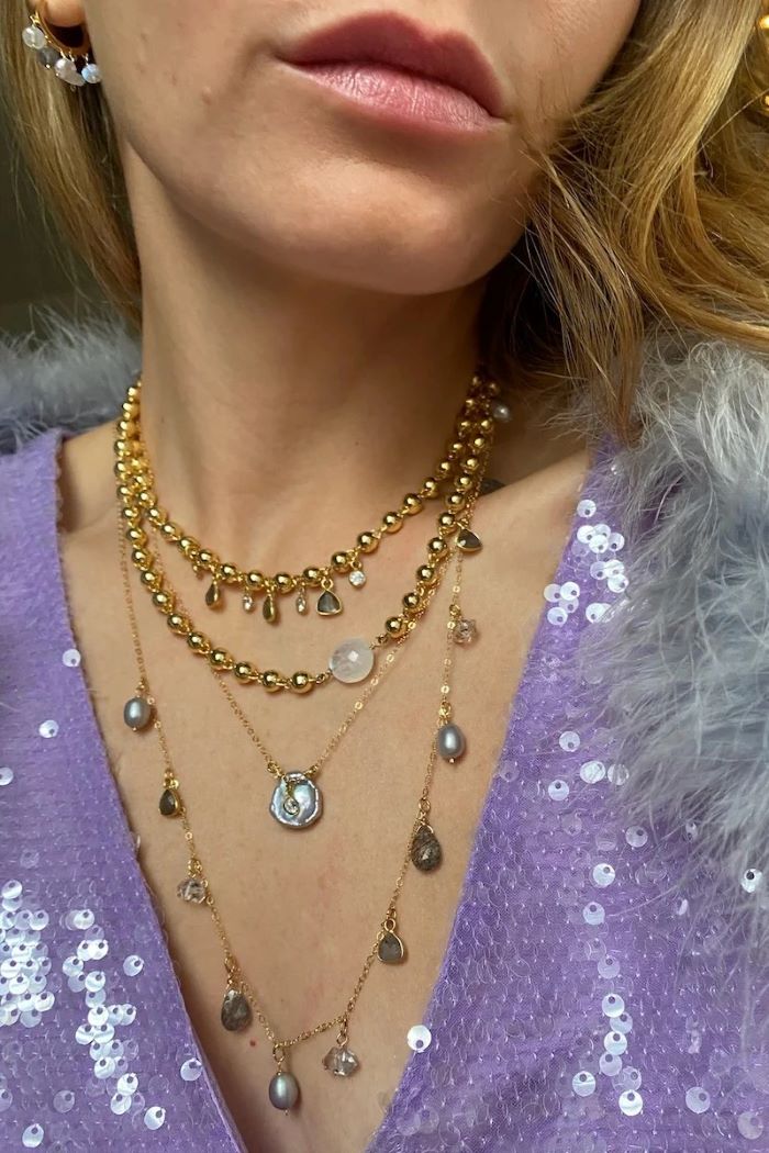 native gem petunia necklace