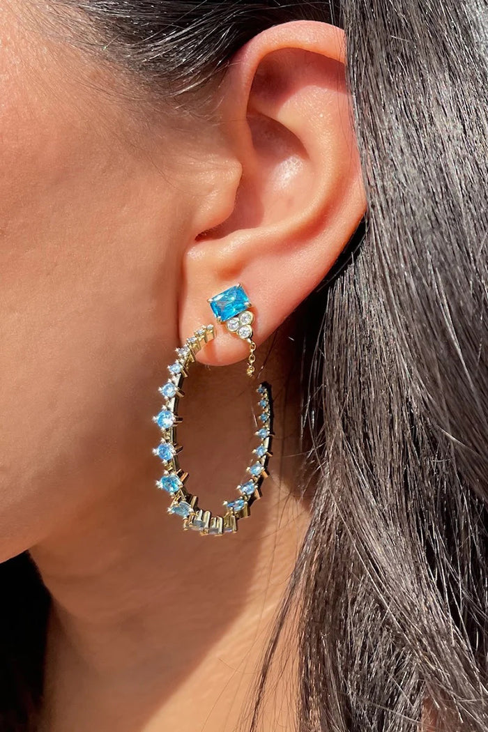 native gem shiva earrings aquamarine