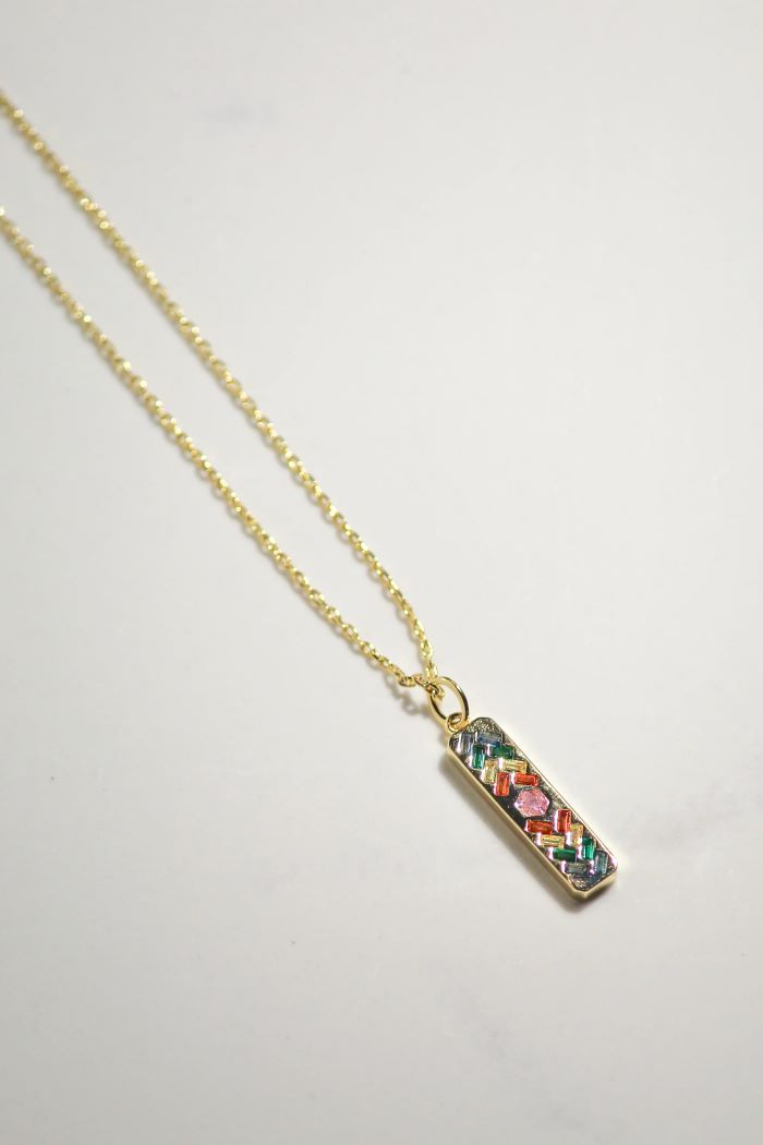 native gem sunbeam necklace