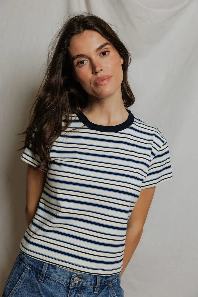 perfectwhitetee dawn pacific navy stripe