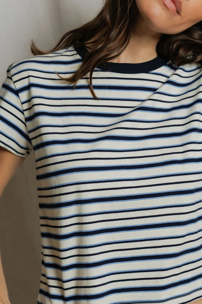 perfectwhitetee dawn pacific navy stripe