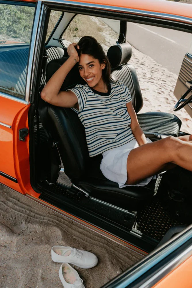 perfectwhitetee dawn pacific navy stripe