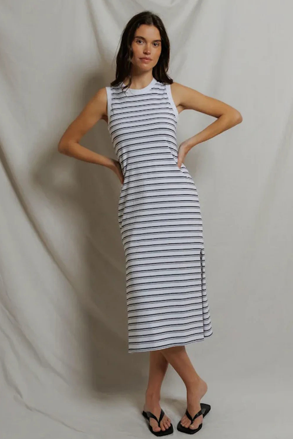 perfectwhitetee lanell navy stripe