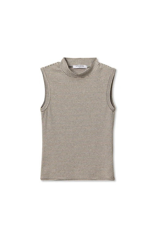 perfectwhitetee mel heather grey black stripe