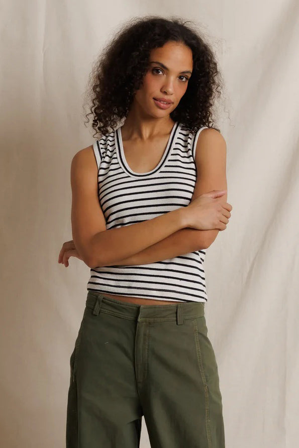 perfectwhitetee tracy natural black stripe