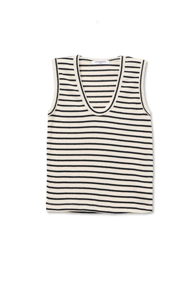 perfectwhitetee tracy natural black stripe
